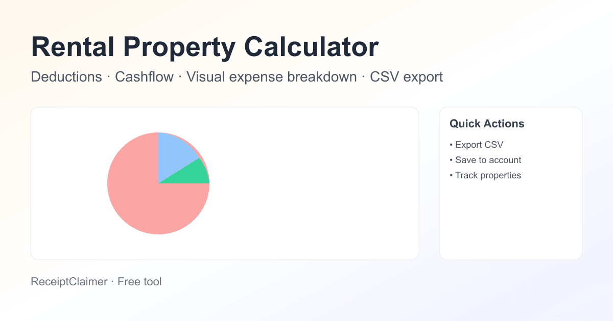 Rental Property Calculator Australia | Income & Expenses